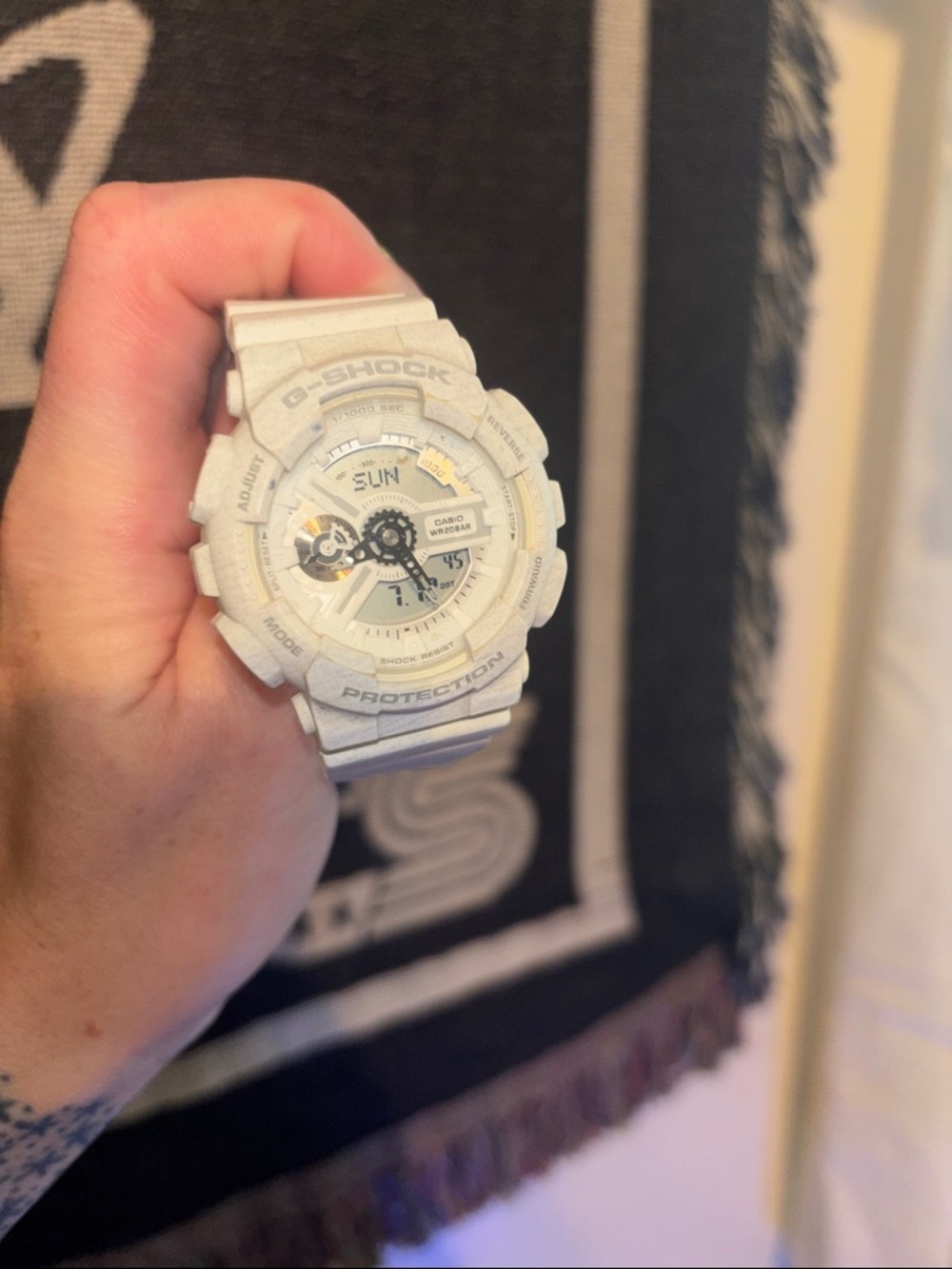 G-Shock White denim Resin Digital-Analog Watch
